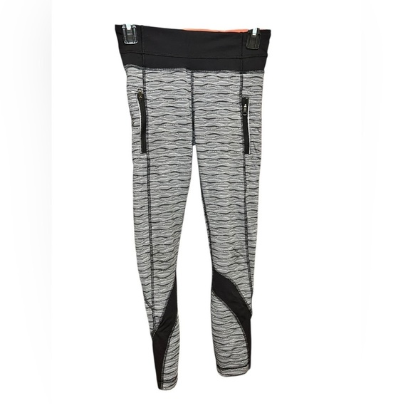 Lululemon Speed Tight II Leggings – Textured Wave Black Silver Spoon – Size - Picture 2 of 3